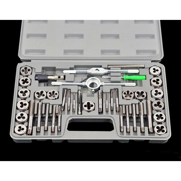 40pcs tap die set hand thread plug taps handle metric tap dies holder set threading tool
40pcs tap die set hand thread plug taps handle metric tap dies holder set threading tool