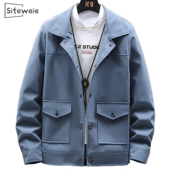 men's jackets siteweie fashion jacket men 2021 fall cargo clothes casual sports clothing solid color hight quality coats l510, Black;brown
men's jackets siteweie fashion jacket men 2021 fall cargo clothes casual sports clothing solid color hight quality coats l510, Black;brown