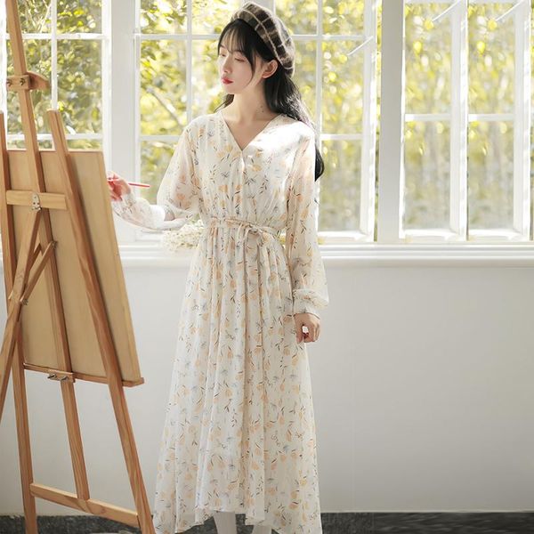 casual dresses v-neck chiffon 2021 vintage autumn floral dress sweet long women sleeve retro female, Black;gray
casual dresses v-neck chiffon 2021 vintage autumn floral dress sweet long women sleeve retro female, Black;gray