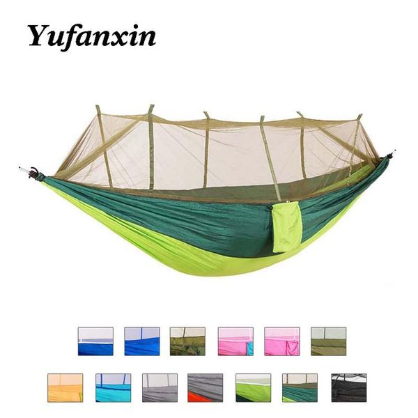 camping hammock with mosquito outdoor net 1-2 person portable high strength parachute fabric hanging bed hunting sleeping swing
camping hammock with mosquito outdoor net 1-2 person portable high strength parachute fabric hanging bed hunting sleeping swing