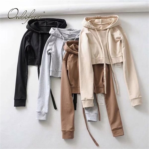 ordiautumn winter women hoodies and sweatshirts cropped hoodie black short hooded sweatshirt y200915
ordiautumn winter women hoodies and sweatshirts cropped hoodie black short hooded sweatshirt y200915
