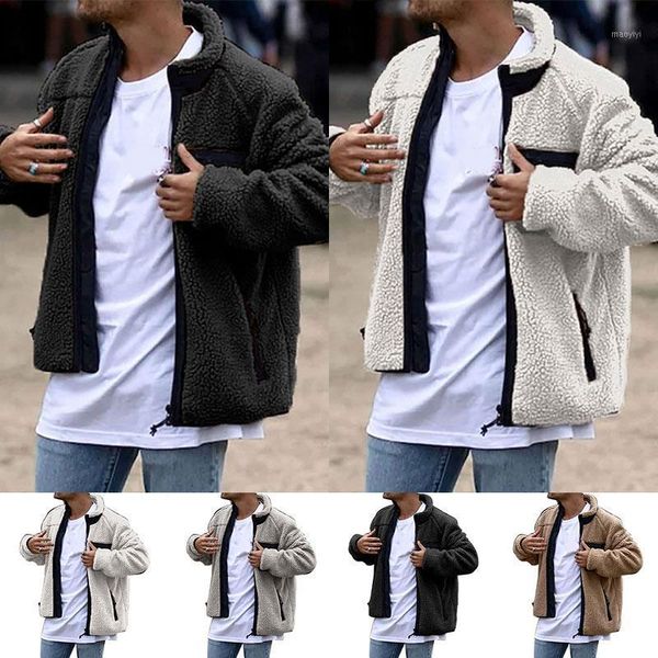 winter men coat fleece overcoat fashion zipper fleece outwear streetwear plush warm pocket jacket casual male clothing 20201, Black;white
winter men coat fleece overcoat fashion zipper fleece outwear streetwear plush warm pocket jacket casual male clothing 20201, Black;white