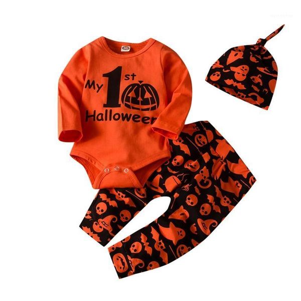 3pcs newborn baby boy halloween letter printed clothing set cotton infant long sleeve romper pants trousers hat1, White
3pcs newborn baby boy halloween letter printed clothing set cotton infant long sleeve romper pants trousers hat1, White