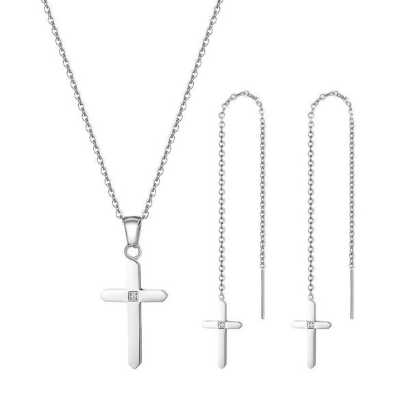 boniskiss fashion jewelry sets gold color stainless steel cross pattern necklaces earrings alloy women jewelry set 2020, Silver
boniskiss fashion jewelry sets gold color stainless steel cross pattern necklaces earrings alloy women jewelry set 2020, Silver