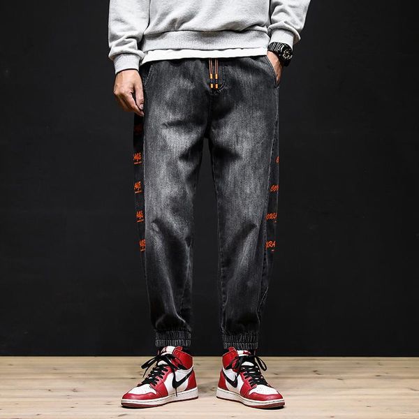 men's jeans autumn/winter japanese fashion streetwear embroidered feet pants large plus size 5xl loose casual harem, Blue
men's jeans autumn/winter japanese fashion streetwear embroidered feet pants large plus size 5xl loose casual harem, Blue