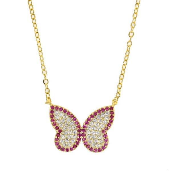 new necklace 2021 butterfly necklaces for women rainbow cz chain bling link chain crystal red jewelry wholesale, Silver
new necklace 2021 butterfly necklaces for women rainbow cz chain bling link chain crystal red jewelry wholesale, Silver