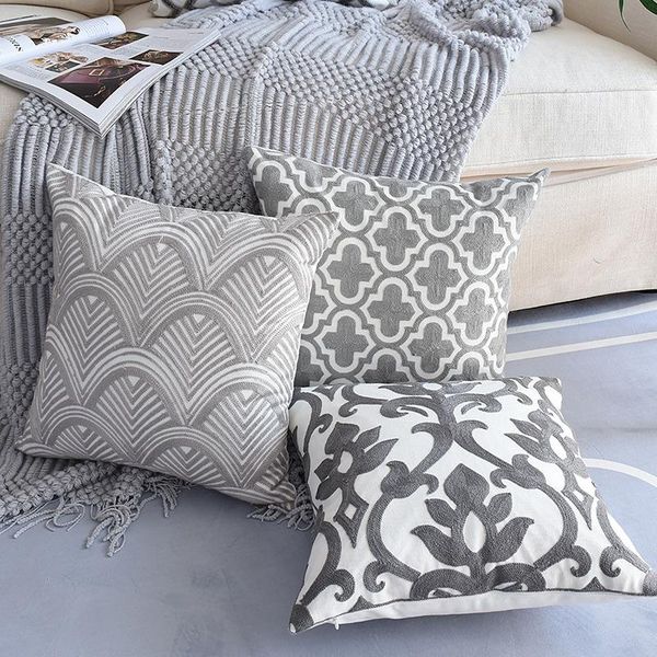 cushion/decorative pillow 1pc nordic geometric cushion cover emboridered grey canvas cotton embroidery sofa car home decorative 45x45cm
cushion/decorative pillow 1pc nordic geometric cushion cover emboridered grey canvas cotton embroidery sofa car home decorative 45x45cm