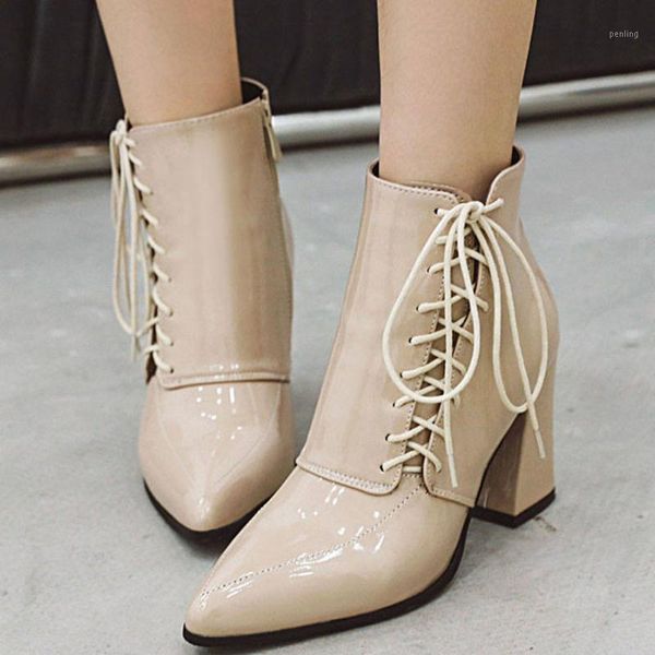 lapolaka new large sizes 43 lace up pointed toe high heels fashionable winter woman shoes office lady ankle boots1, Black
lapolaka new large sizes 43 lace up pointed toe high heels fashionable winter woman shoes office lady ankle boots1, Black