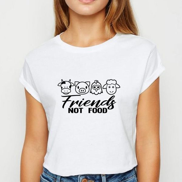 new t shirt women vegetarian friends not food tshirt spring summer vestidos vintage versatile round collar t-shirts, White
new t shirt women vegetarian friends not food tshirt spring summer vestidos vintage versatile round collar t-shirts, White