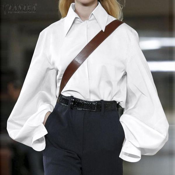 fashion 2020 spring casual lapel shirt women solid work ol blouse long puff sleeve tunic female blusas chemise, White
fashion 2020 spring casual lapel shirt women solid work ol blouse long puff sleeve tunic female blusas chemise, White