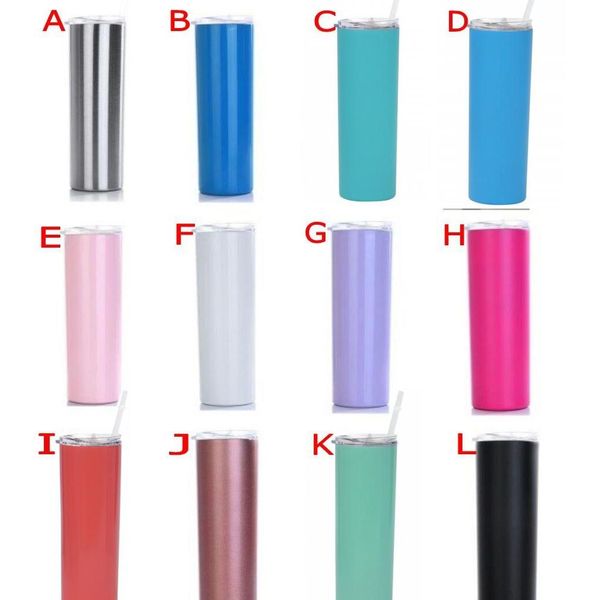 20oz or 12 oz stainless steel skinny tumbler vacuum insulated straight cup beer coffee mug glasses with lids and straws 12pcs
20oz or 12 oz stainless steel skinny tumbler vacuum insulated straight cup beer coffee mug glasses with lids and straws 12pcs