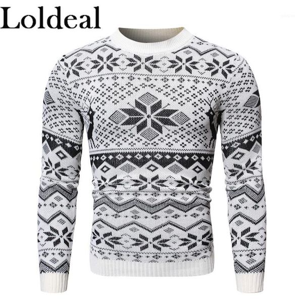 loldeal men long sleeve sweater soft snowflake cotton knit round neck casual1, White;black
loldeal men long sleeve sweater soft snowflake cotton knit round neck casual1, White;black
