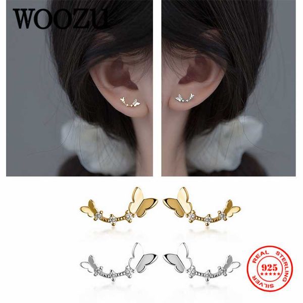 stud woozu authentic 925 sterling silver korean lovely pave zircon butterfly earrings for women charms teen office party jewelry, Golden;silver
stud woozu authentic 925 sterling silver korean lovely pave zircon butterfly earrings for women charms teen office party jewelry, Golden;silver