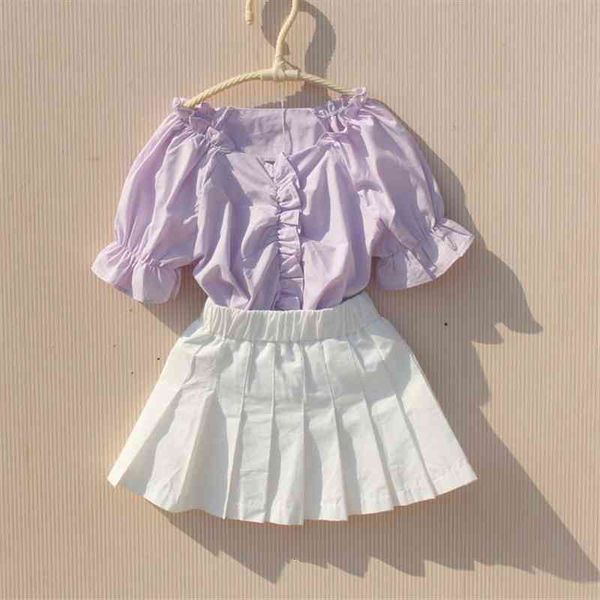 3-16 years girls shirt cotton ruffle sleeve blouse for teenage fashion children summer purple short sleeve shirts clothes, White;black
3-16 years girls shirt cotton ruffle sleeve blouse for teenage fashion children summer purple short sleeve shirts clothes, White;black