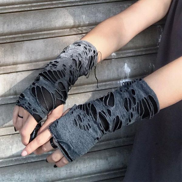 five fingers gloves punk black broken slit gothic glove fingerless cuff ninja sport hole mitten 2021 cool women men hollow out rock, Blue;gray
five fingers gloves punk black broken slit gothic glove fingerless cuff ninja sport hole mitten 2021 cool women men hollow out rock, Blue;gray