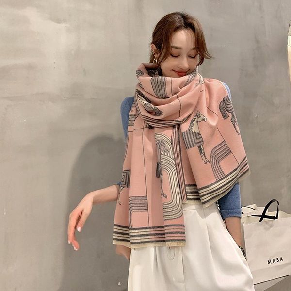 scarves winter warm scarf for women cashmere shawls lady wraps brand printed thick blanket female bufanda 2021, Blue;gray
scarves winter warm scarf for women cashmere shawls lady wraps brand printed thick blanket female bufanda 2021, Blue;gray