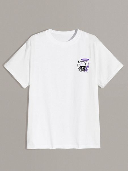 romwe guys skull graphic tee z7fo#, White;black
romwe guys skull graphic tee z7fo#, White;black