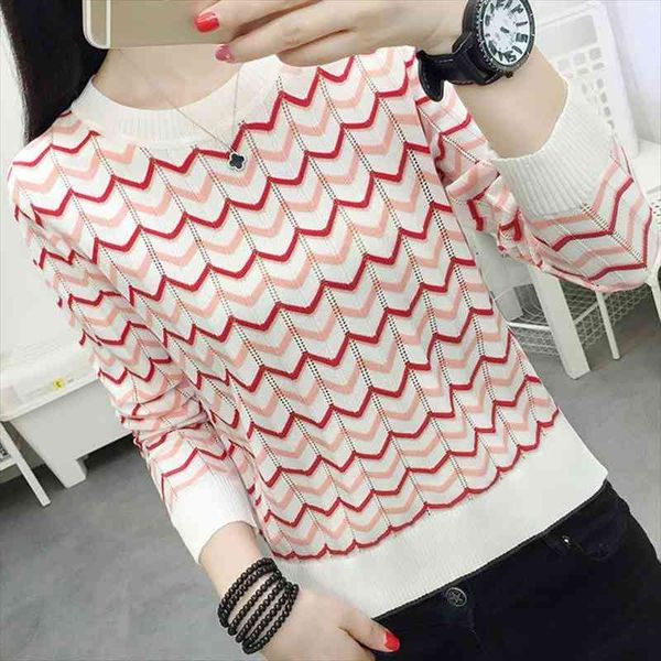 autumn winter pullovers fashion striped o-neck knitted sweater women clothes long sleeve hollow out woman sweaters, White;black
autumn winter pullovers fashion striped o-neck knitted sweater women clothes long sleeve hollow out woman sweaters, White;black