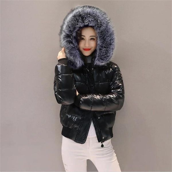 fashion winter women's jacket waterproof glossy coat winter down jackets big fur hooded short parkas winter jacket women outwear 201217, Black
fashion winter women's jacket waterproof glossy coat winter down jackets big fur hooded short parkas winter jacket women outwear 201217, Black