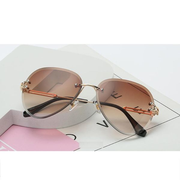 sunglasses dave oversized rimless women brand design cutting lens gradient shades female oval frameless metal eyewear uv400, White;black
sunglasses dave oversized rimless women brand design cutting lens gradient shades female oval frameless metal eyewear uv400, White;black