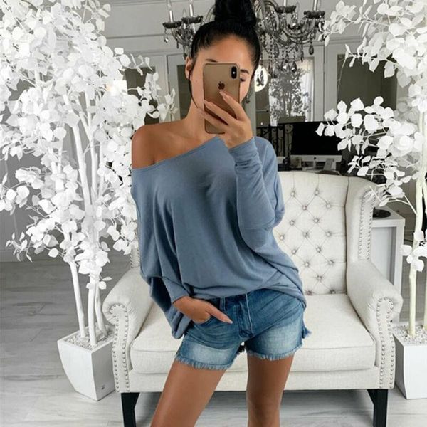 womens fashion long sleeve t-shirt solid color long sleeve off shoulder tee plain baggy pullover jumper autumn t shirt, White
womens fashion long sleeve t-shirt solid color long sleeve off shoulder tee plain baggy pullover jumper autumn t shirt, White