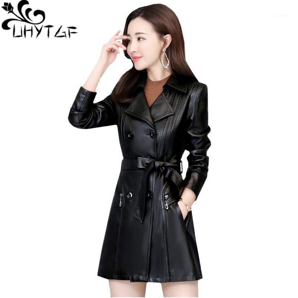 women's leather & faux tnlnzhyn quality sheepskin autumn jacket women double breasted female jackets belt slim genuine coat 13181, Black
women's leather & faux tnlnzhyn quality sheepskin autumn jacket women double breasted female jackets belt slim genuine coat 13181, Black