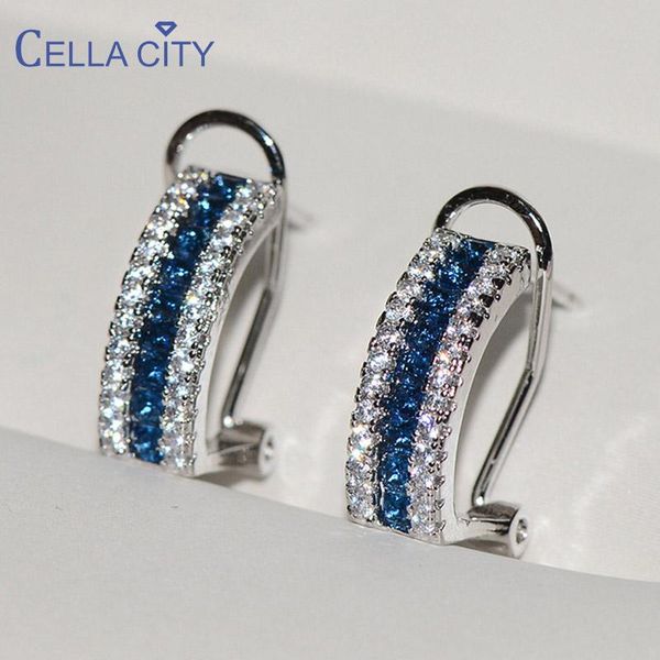 cellacity sapphire silver 925 earrings for women fine jewelry with gemstones blue zircon ear studs female trendy party accessory, Golden;silver
cellacity sapphire silver 925 earrings for women fine jewelry with gemstones blue zircon ear studs female trendy party accessory, Golden;silver