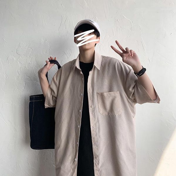 summer plaid men shirt youth korean style streetwear fashion short sleeve shirts1, White;black
summer plaid men shirt youth korean style streetwear fashion short sleeve shirts1, White;black