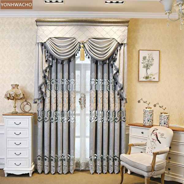 curtain & drapes custom european-style hollow embroidered bay window grey cloth blackout valance tulle panel c163
curtain & drapes custom european-style hollow embroidered bay window grey cloth blackout valance tulle panel c163