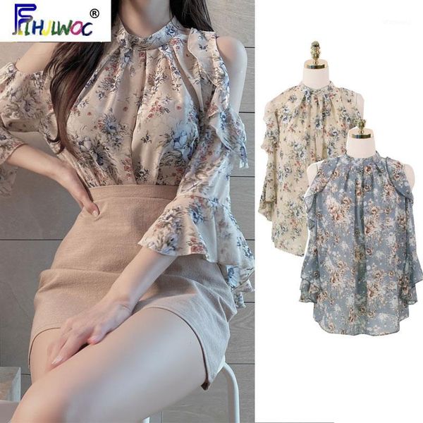 cute chic sweet girls holiday date wear women summer flhjlwoc korean floral chiffon ruffled off shouler blouse 50081, White
cute chic sweet girls holiday date wear women summer flhjlwoc korean floral chiffon ruffled off shouler blouse 50081, White