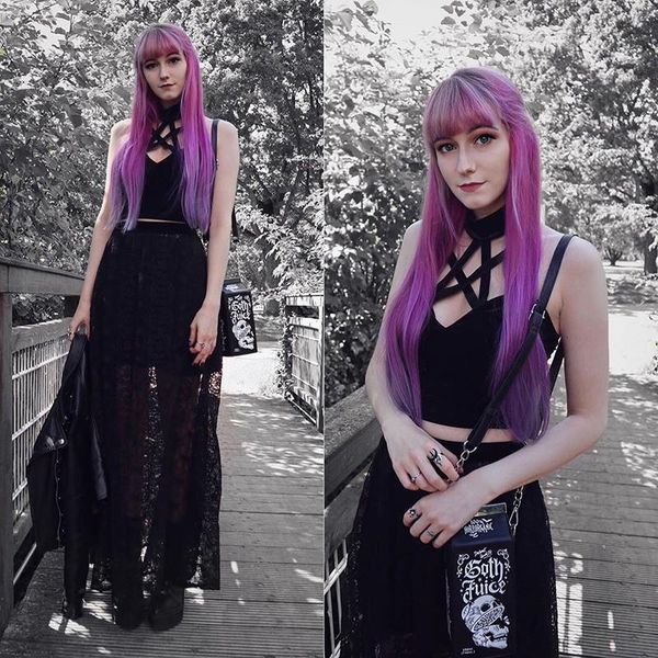 women backless hanging neck velvet camisole goth pentagram bandage halter female hollow out bodycon tank, White
women backless hanging neck velvet camisole goth pentagram bandage halter female hollow out bodycon tank, White