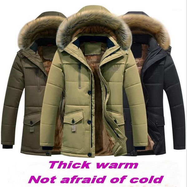 winter jacket menthick warm parka men fleece big fur collar hooded plus velvet thickening coat pocket windbreaker outwear 6-8xl1, Black
winter jacket menthick warm parka men fleece big fur collar hooded plus velvet thickening coat pocket windbreaker outwear 6-8xl1, Black