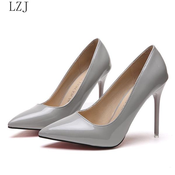 dress shoes women pointed toe pumps patent leather high heels boat wedding zapatos mujer white plus size 34-40, Black
dress shoes women pointed toe pumps patent leather high heels boat wedding zapatos mujer white plus size 34-40, Black