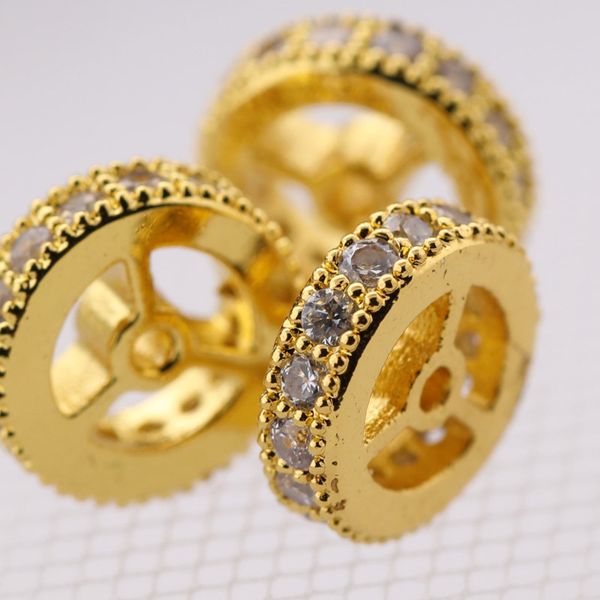 diy handmade bracelet charms micro pave crystal cz copper basic spacer for jewelry making, Bronze;silver
diy handmade bracelet charms micro pave crystal cz copper basic spacer for jewelry making, Bronze;silver