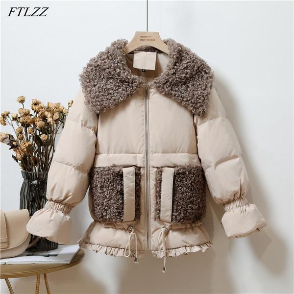 ftlzz 2020 lamb hair splicing 90% white duck jacket warm snow outerwear winter puff sleeve lapel down coat women thick parkas1, Black
ftlzz 2020 lamb hair splicing 90% white duck jacket warm snow outerwear winter puff sleeve lapel down coat women thick parkas1, Black