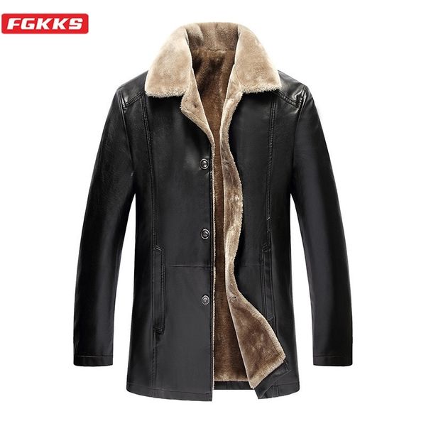 fgkks brand winter men leather jackets new male faux pu jacket coat men's leisure leather jackets coats 201119, Black
fgkks brand winter men leather jackets new male faux pu jacket coat men's leisure leather jackets coats 201119, Black