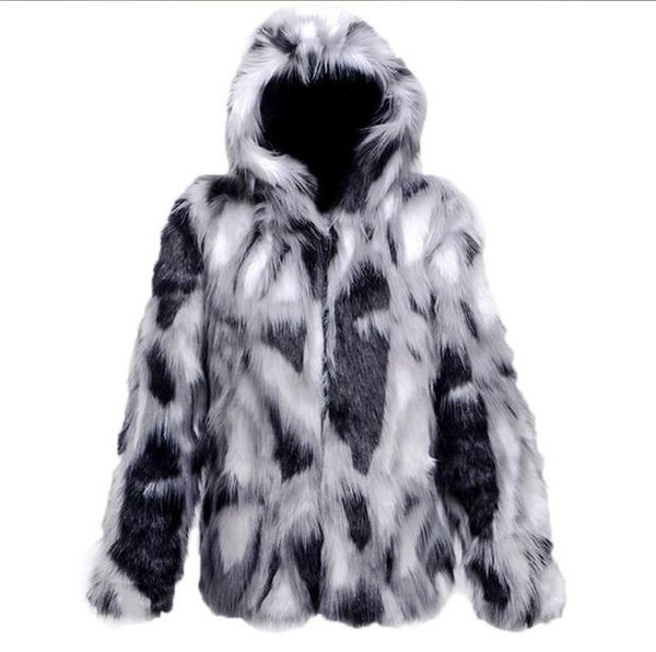 plus size men's faux fur coat 2020 winter casual hooded fake fur jackets thicken furry outerwear overcoats xl668, Black
plus size men's faux fur coat 2020 winter casual hooded fake fur jackets thicken furry outerwear overcoats xl668, Black