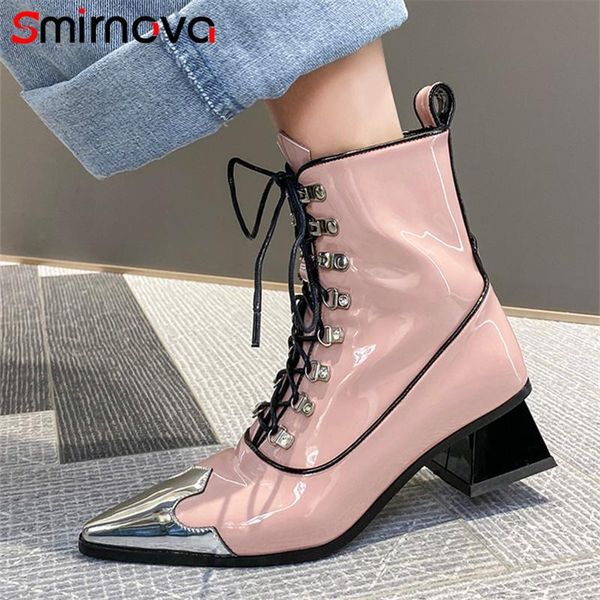 boots smirnova 2021 genuine leather shoes women ankle cross tied zip metal pointed toe autumn fashion woman, Black
boots smirnova 2021 genuine leather shoes women ankle cross tied zip metal pointed toe autumn fashion woman, Black