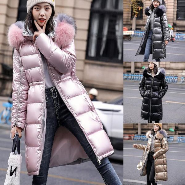 women's down & parkas 2021 glossy mid-length jacket women winter style korean student hooded fashion thick padded coat bread1, Black
women's down & parkas 2021 glossy mid-length jacket women winter style korean student hooded fashion thick padded coat bread1, Black
