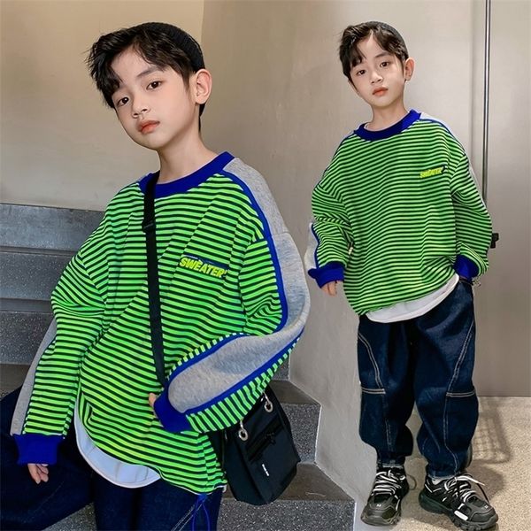 boys long sleeve fashion sweatshirt autumn winter thick children's clothing striped print korean sport loose clothes 220312, Black
boys long sleeve fashion sweatshirt autumn winter thick children's clothing striped print korean sport loose clothes 220312, Black