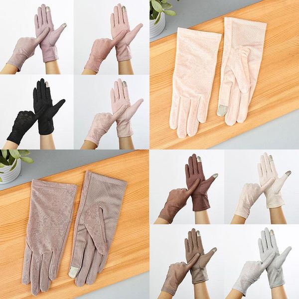 five fingers gloves breathable touch screen sunscreen mittensstretch thin slip resistant silk lace summer 1 pairs driving, Blue;gray
five fingers gloves breathable touch screen sunscreen mittensstretch thin slip resistant silk lace summer 1 pairs driving, Blue;gray