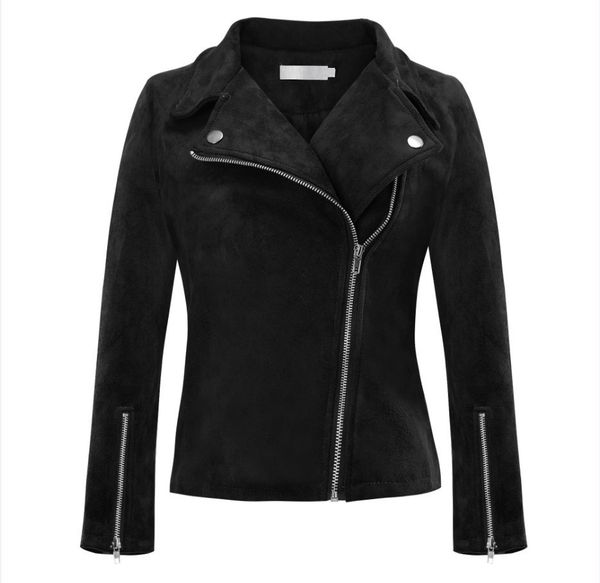 zogaa motorcycle female zip up jacket autumn suede solid clothes thin lapels short biker jackets plus size r5xm, Black;brown
zogaa motorcycle female zip up jacket autumn suede solid clothes thin lapels short biker jackets plus size r5xm, Black;brown