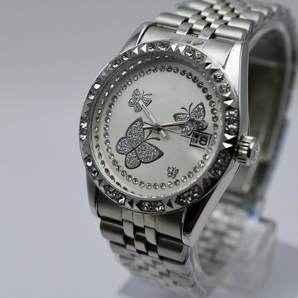 factory direct sales ladies stainless steel diamond watch waterproof male and female student couple gift watch, Silver
factory direct sales ladies stainless steel diamond watch waterproof male and female student couple gift watch, Silver