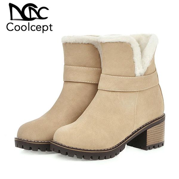 boots coolcept women snow thick fur warm winter shoes women's high heel ankle boot fashion plush platform footwear size 34-43, Black
boots coolcept women snow thick fur warm winter shoes women's high heel ankle boot fashion plush platform footwear size 34-43, Black