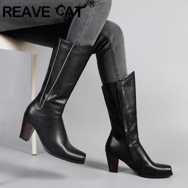boots reave cat women mid-calf square toe 7cm heel western warm zip vintage stylish breathable non-slip big size 34-48 b21531, Black
boots reave cat women mid-calf square toe 7cm heel western warm zip vintage stylish breathable non-slip big size 34-48 b21531, Black