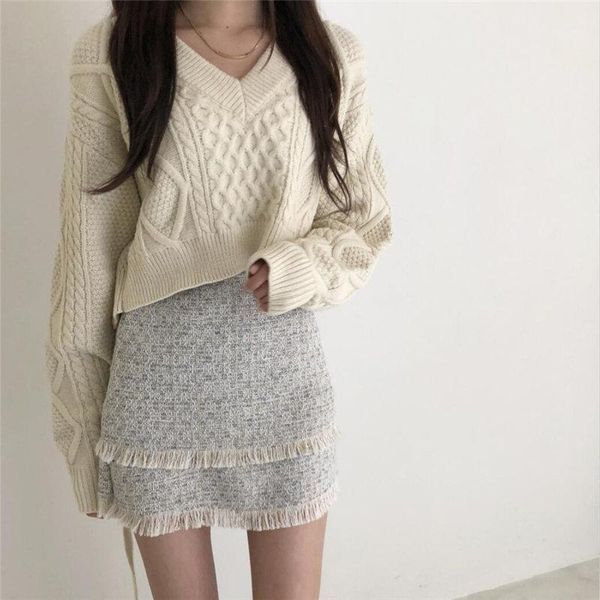 bare back twisted sweet knitted high waist autumn fall 2020 women casual cross loose all match simple warm soft short sweaters1, White;black
bare back twisted sweet knitted high waist autumn fall 2020 women casual cross loose all match simple warm soft short sweaters1, White;black