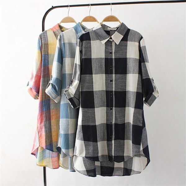 women's blouses & shirts plus size xlxxl 3xl women cotton and linen long sleeve casual plaid blouse shirt 2021 spring autumn summer shi, White
women's blouses & shirts plus size xlxxl 3xl women cotton and linen long sleeve casual plaid blouse shirt 2021 spring autumn summer shi, White