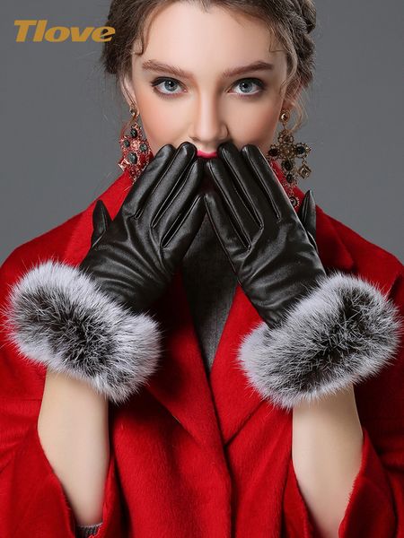 Leather rabbit fur mouth touch screen warm Plush thick gloves women winter Cute short
Leather rabbit fur mouth touch screen warm Plush thick gloves women winter Cute short