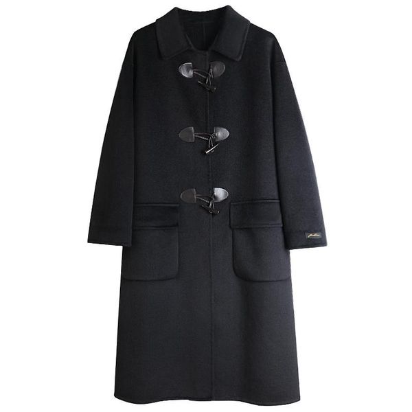2021 autumn and winter new double-sided wool coat women black straight single-breasted mid-length doll collar coat women b190
2021 autumn and winter new double-sided wool coat women black straight single-breasted mid-length doll collar coat women b190