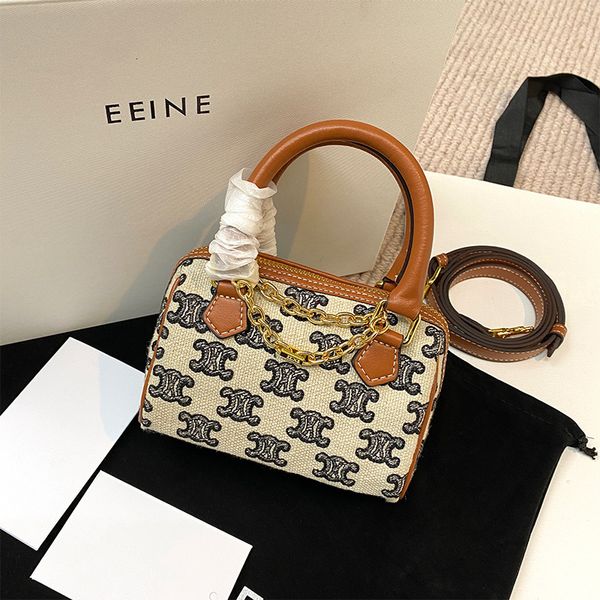 triomphe triumphal arch pillow mini embroidery fabric one shoulder portable boston women's bag
triomphe triumphal arch pillow mini embroidery fabric one shoulder portable boston women's bag